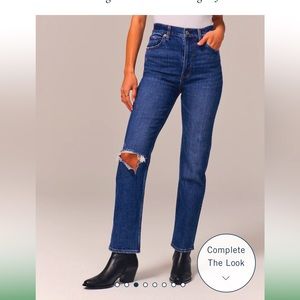 Abercrombie Ultra High Rise Ankle Straight Jean